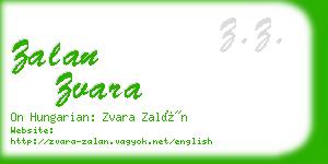 zalan zvara business card